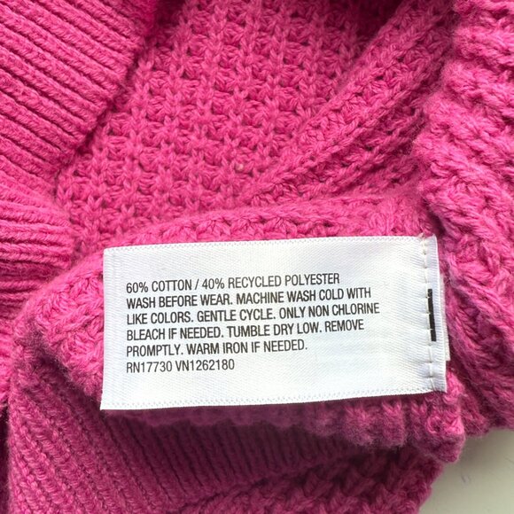 Cat & Jack Girls Button Cardigan Knit Sweater Pink Size Large 10/12 - Picture 4 of 6